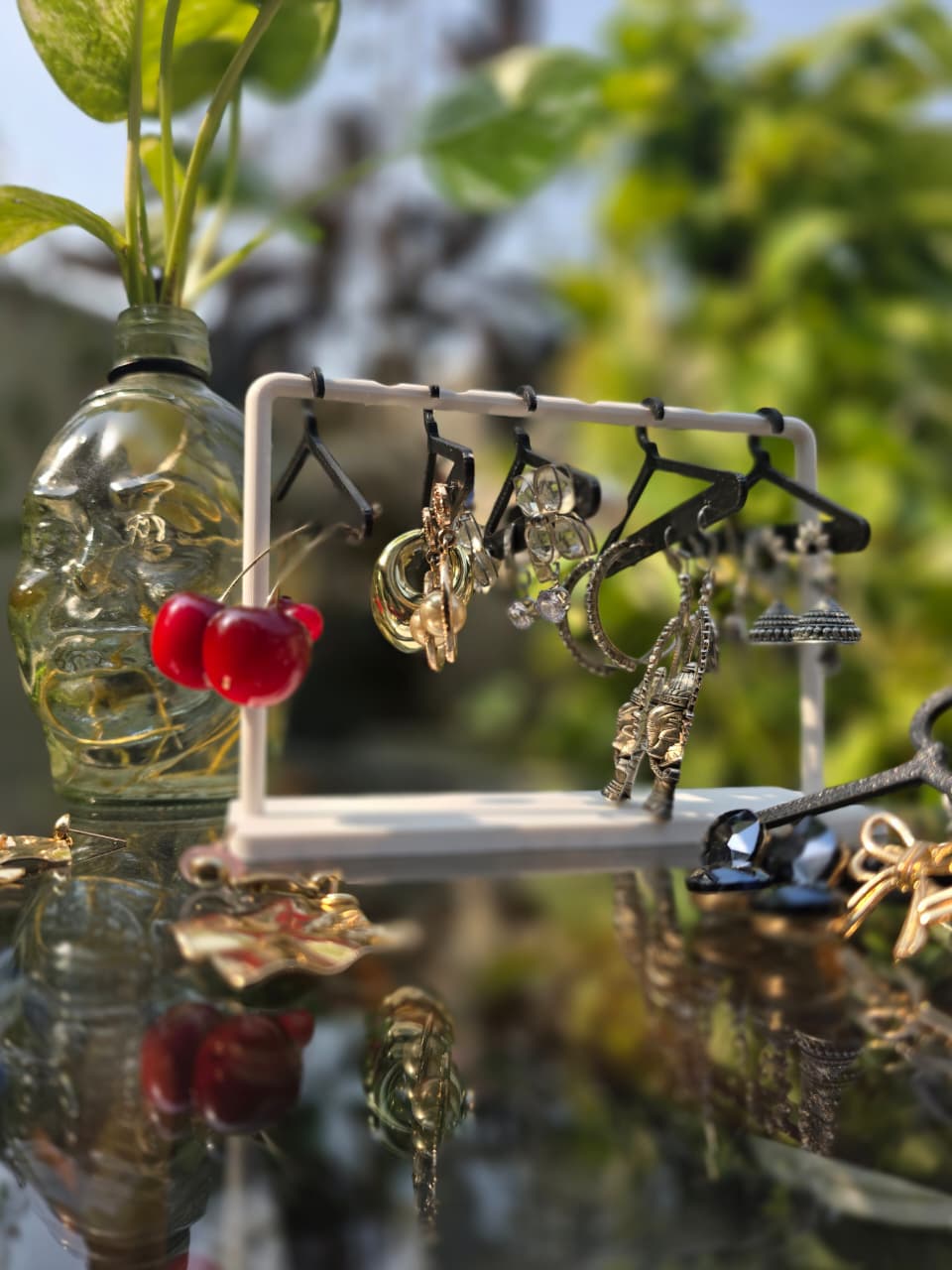 Earring Display Stand with 8 Mini Hangers