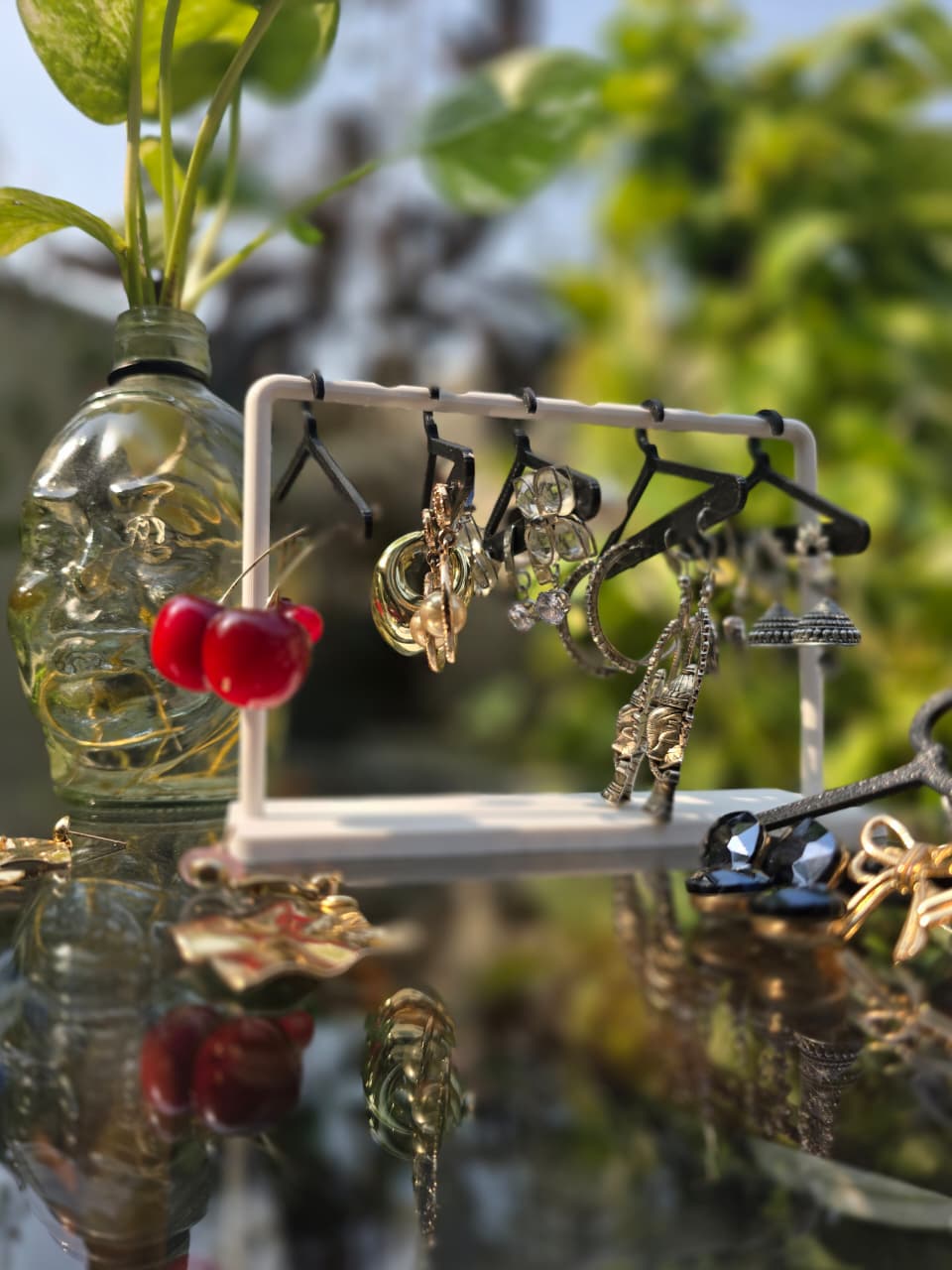 Earring Display Stand with 8 Mini Hangers